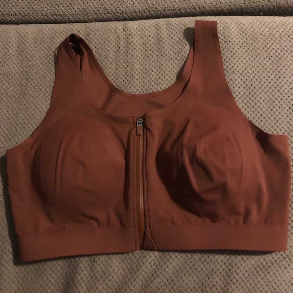 Zyia - Coffee Front Zipper Access Bra